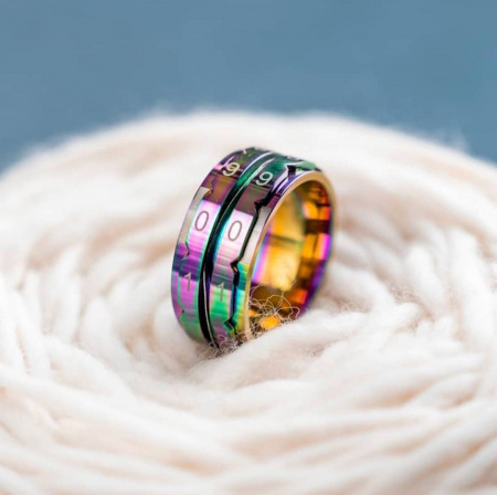 Row Counter Rings rainbow size 10 (19,8 мм)