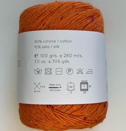 COTTON SILK TWEED arancia