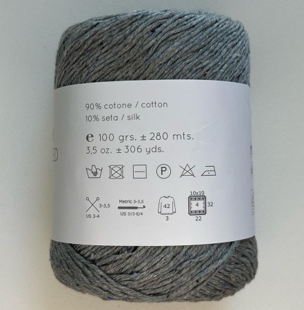 COTTON SILK TWEED grigio