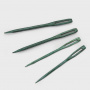 Teal Wooden Darning Needles in Beech Wood Container