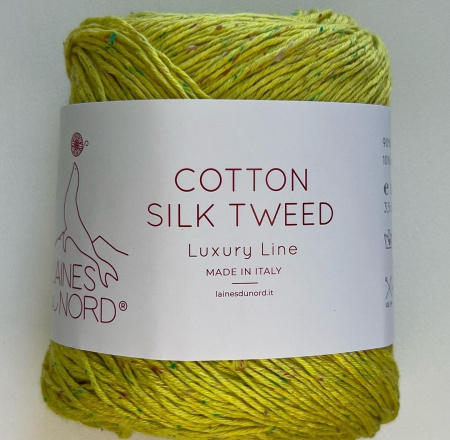 COTTON SILK TWEED giallo-verde