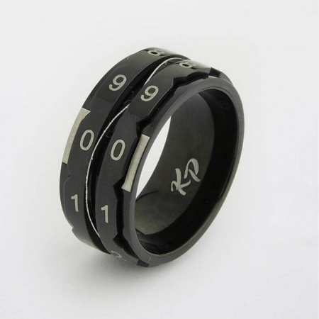 Row Counter Rings black size 9 (19 мм)